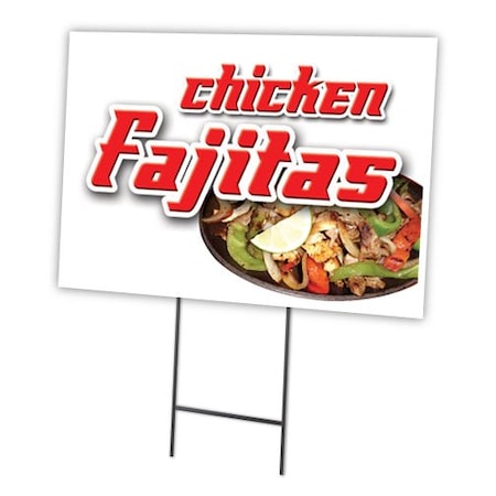 Signmission Chicken Fajitas Yard Sign & Stake outdoor plastic coroplast window, C-1216 Chicken Fajitas C-1216 Chicken Fajitas